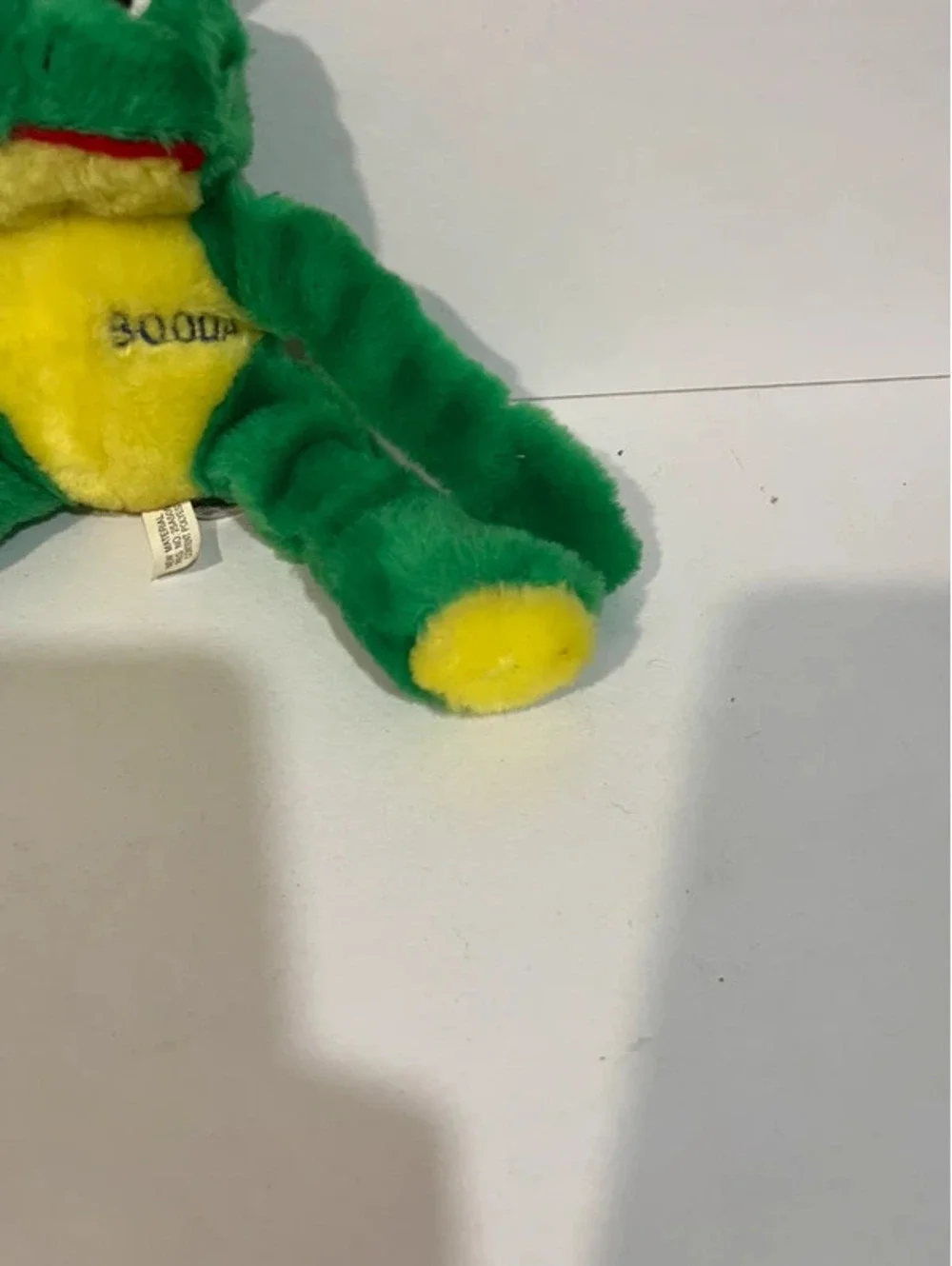 Plush Frog Stuffed Animal Booda frog Toad Toy Firm Green Yellow